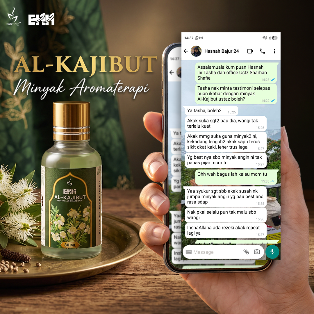 Maklum balas pelanggan tentang aroma Al-Kajibut dan keselesaan pada kaki dan leher